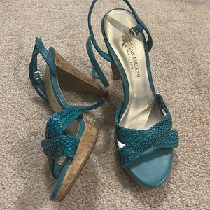 Gorgeous turquoise blue heels!! Christian Siriano